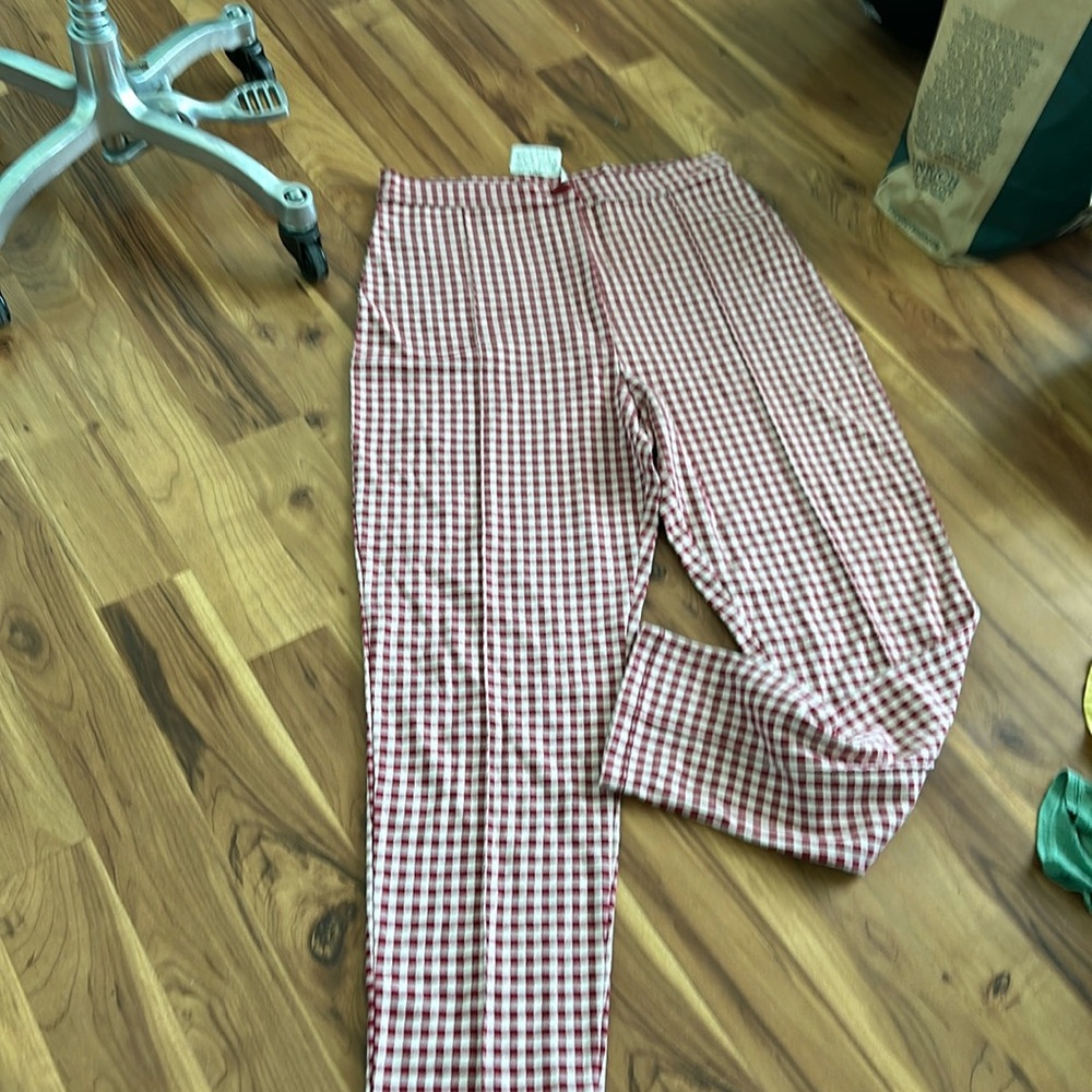 Red checkered pants